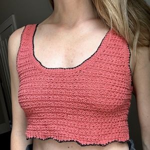 Crochet Tie Back Tank Top (XS)